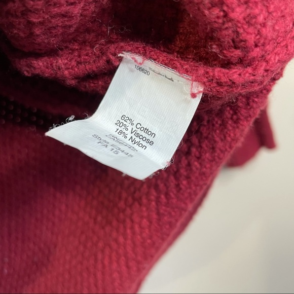 Madewell Textured Crossover Front sweater Maroon - Picture 5 of 7